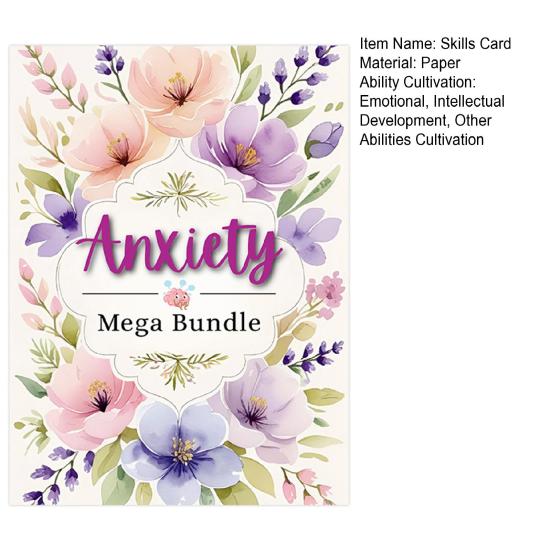 52 Anxiety Coping Skills Card Planner Stress Relief Teens Adults Mental Health Therapy Mindfulness