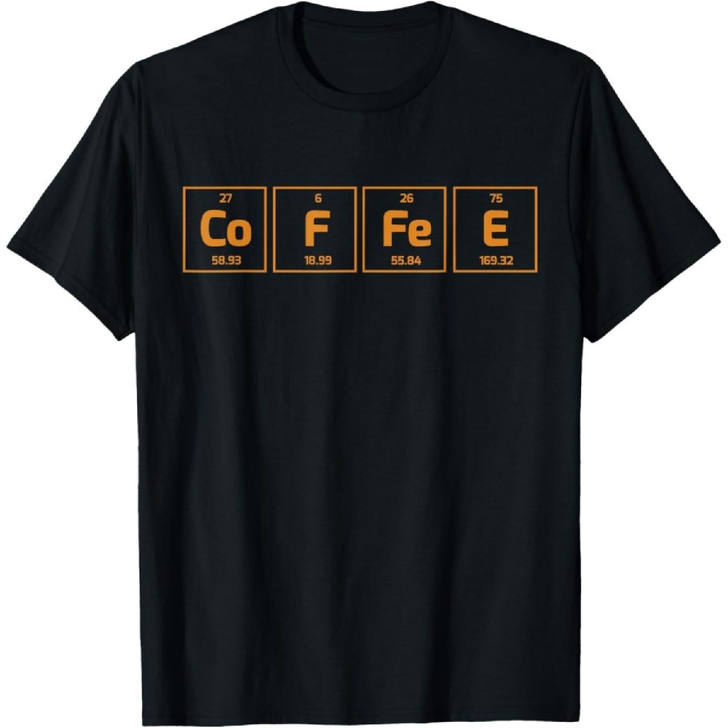 Coffee Science Element T-Shirt - Periodic Table Of Coffee T-Shirt S