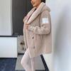 2024 Autumn/Winter European & American Women's Plush Loose Hooded Jacket Coat