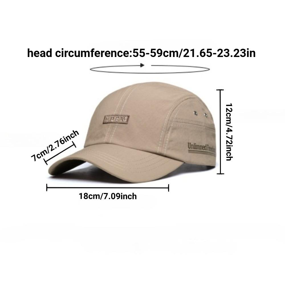5 Panel Waterproof Sumbrero Cap for Men Women, Vintage Classic Mesh Embroidery Letter Black, Ideal for Travel Outdoor Camping