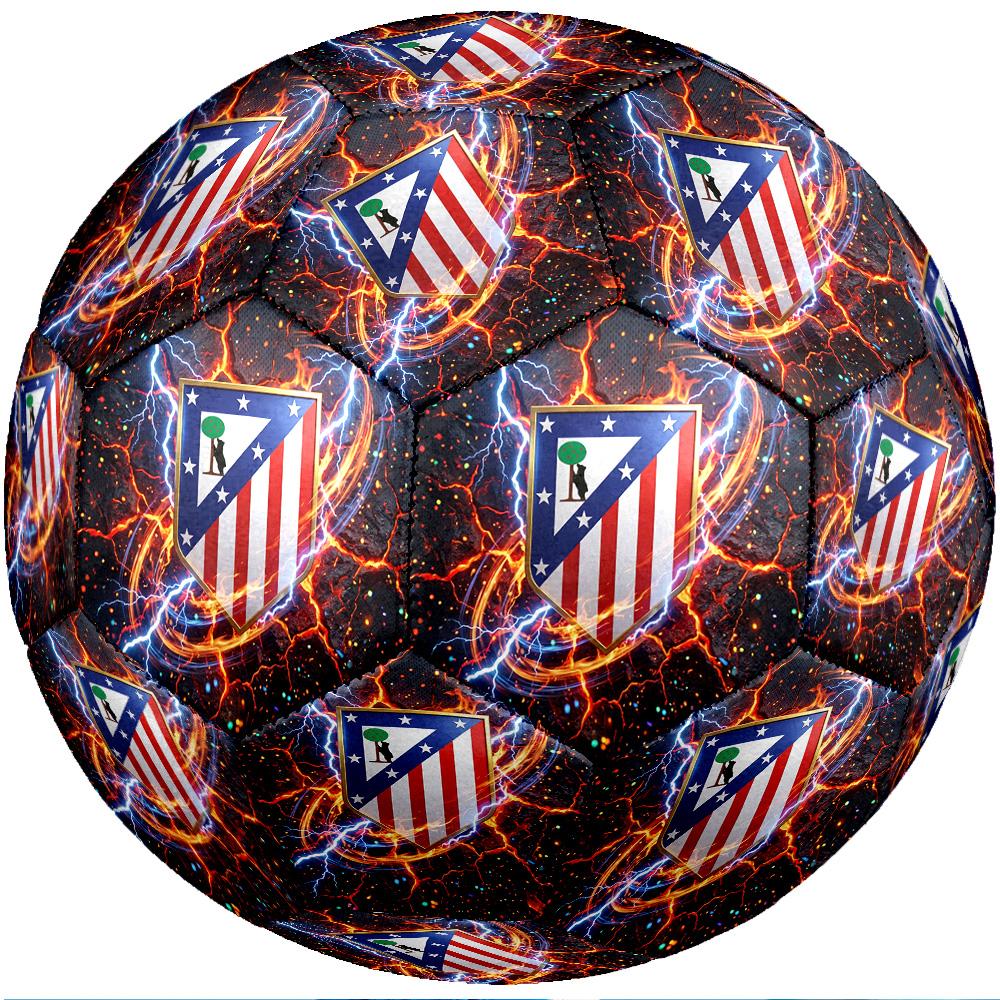 Atletico Madrid Theme Soccer Ball Size 5 Soccer Ball Soft Touch Professional Training Football for Outdoor Sports