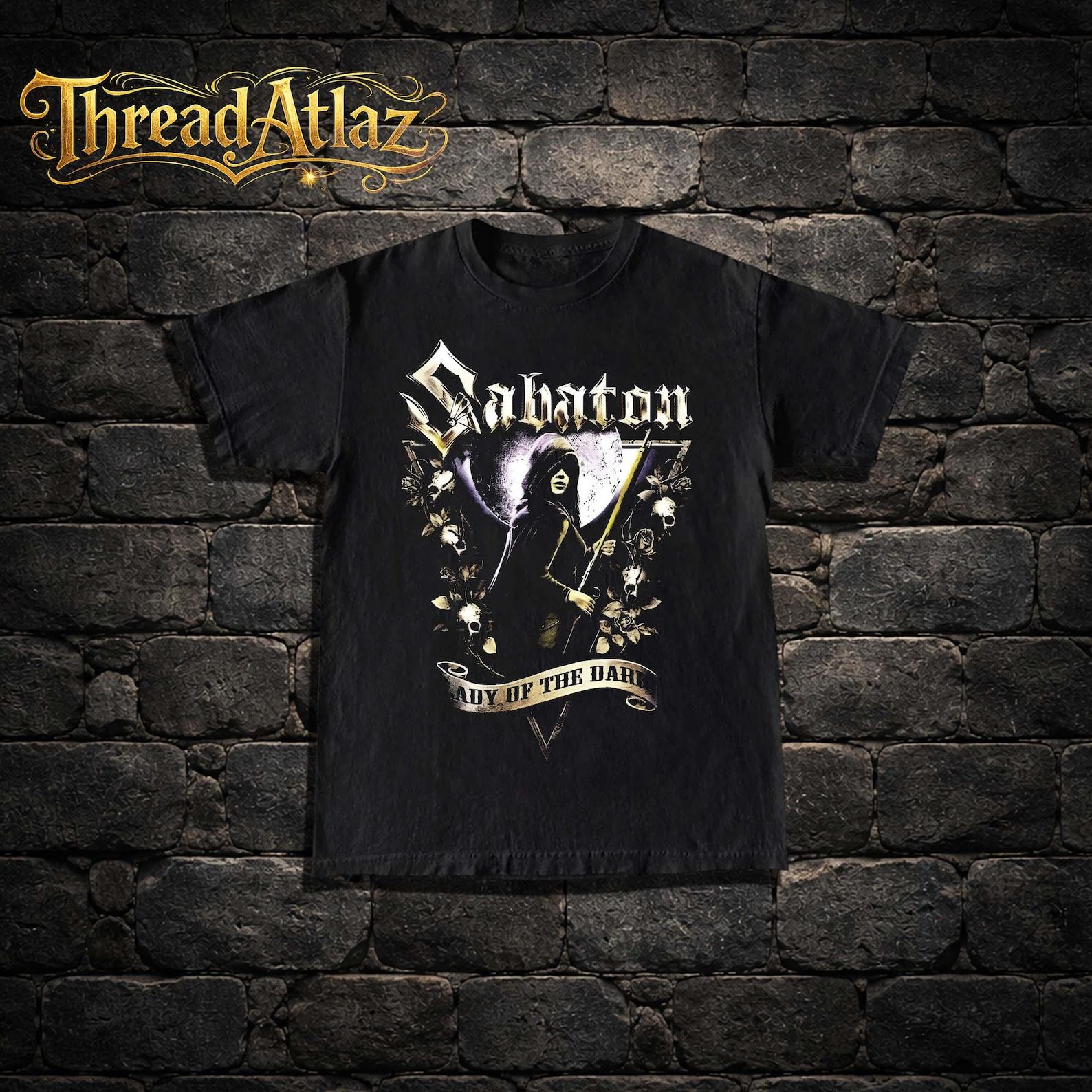 Sabaton T-Shirt - Metal Music Shirt - Lady Of The Dark - Heroes Album Shirt - Sabaton Merch - Unisex Rocker Clothing 3XL