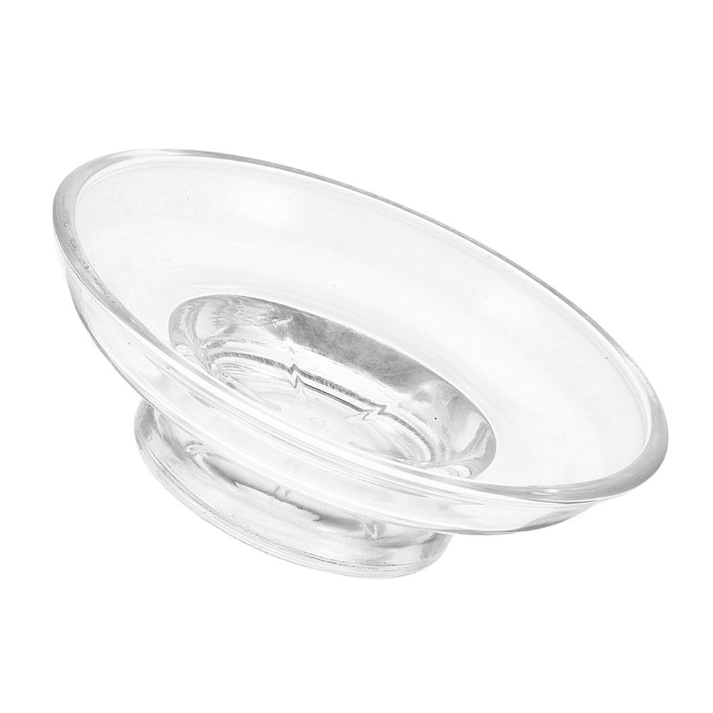 

Стеклянная мыльница держатель для ванной комнаты кухни душа прозрачный круглый нескользящий легкоочищаемый прозрачный элегантный дизайн портативная мыльница для дома