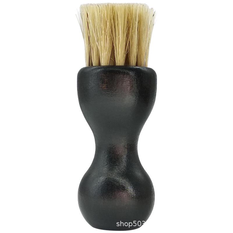 

Буковая щетка для бороды и обуви - Щетина из свиной шерсти, Инструмент для детализации при нанесении масла, Компактный мини-дизайн Mixed Black