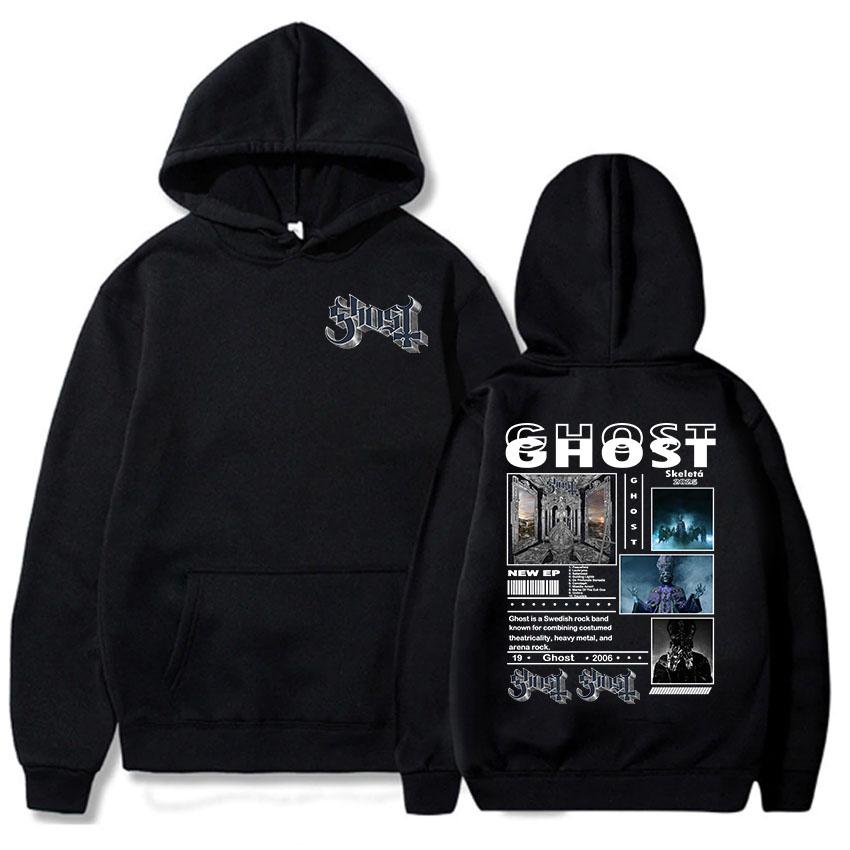 Ghost Satanized Skeletá Album 2025 Hoodies Long Sleeve Hooded Sweatshirts for Men/Women Heavy Mental Grunge Style Pullovers