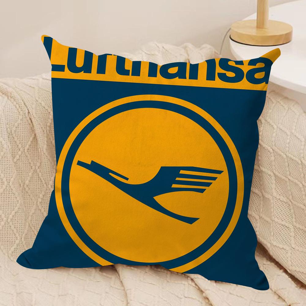 LLufthansaS German Airlines Cushion Cover Pillowcase Ultra Soft Skin Friendly Fabric Cloud Like Comfort  Concealed Zipper