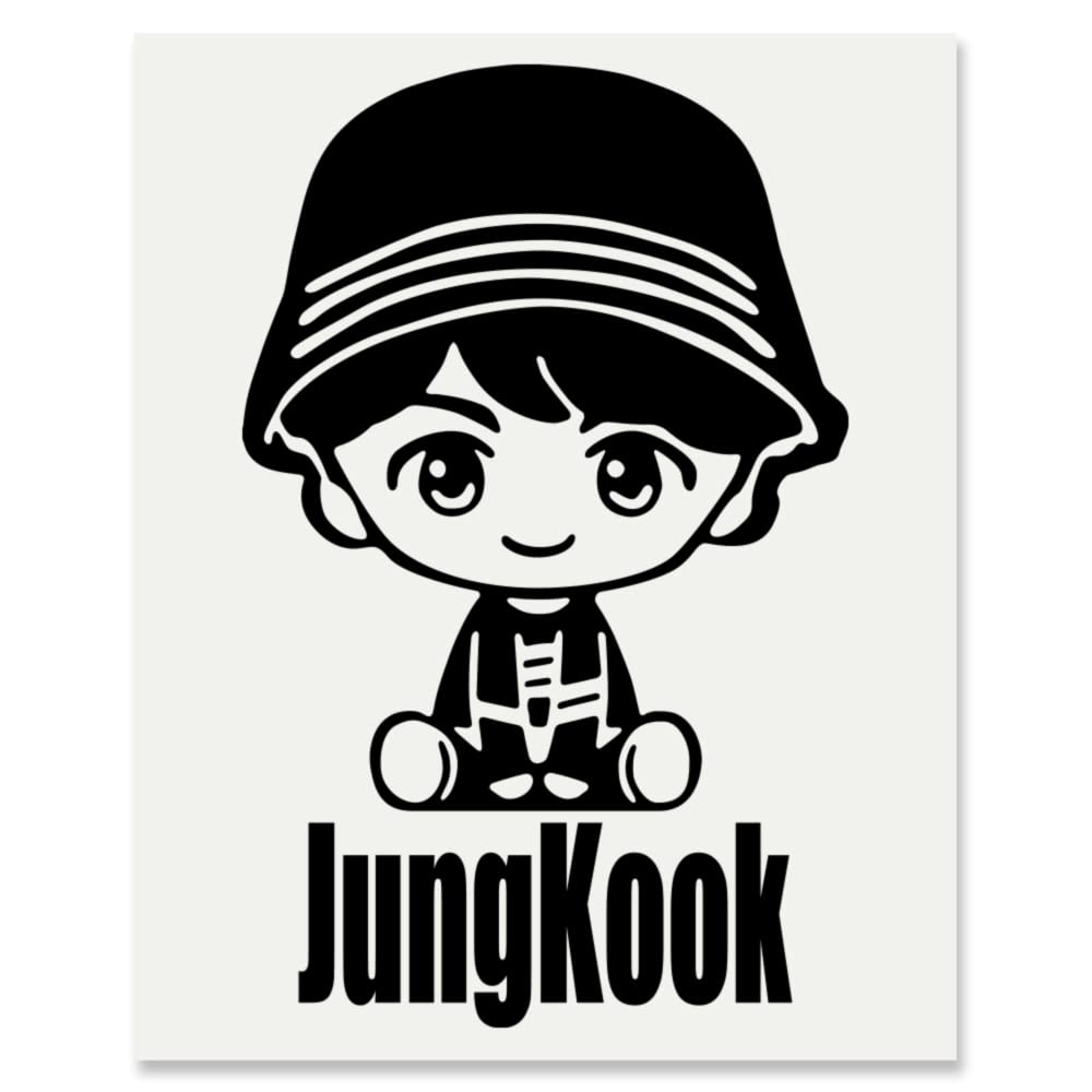 

Sticker Black 121B JungKook (Small) чёрный