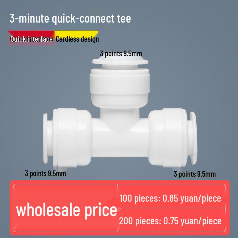 Three-Way Ball Valve Quick Connector for Water Purifier