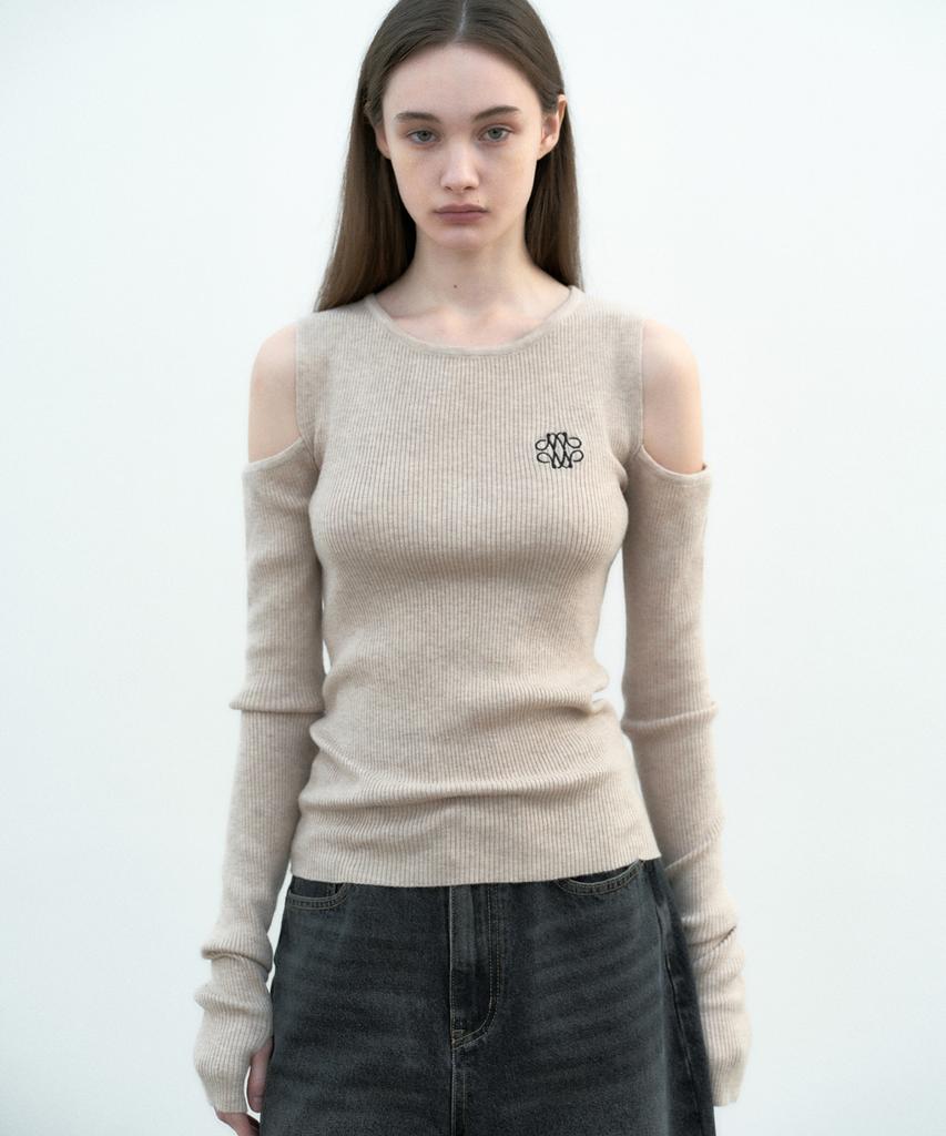 Nigaennikol Nicole Warmer Ribbed Off Shoulder Knit_6 Color