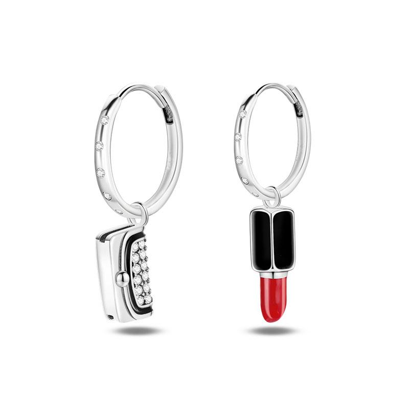 Silver Plated Hoop Earrings Moon Star Dreamcatcher Colored Zircon Fine Earring Jewelry Gift for Women