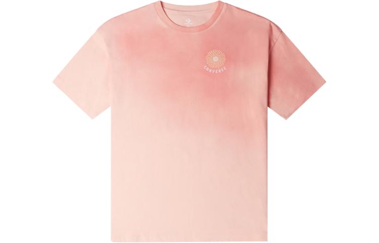 Converse T Shirts Women s Pink Crew Neck Moderate Straight Fit 10024791-A01 L