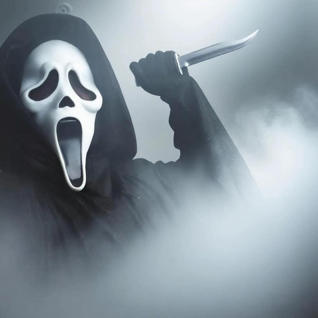 Scream Ghost Face Mask Official Movie Horror Mask for Halloween Cosplay & Costumes Scary Adult Killer Mask Prop