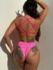 New sexy hollowed-out halter beautiful back one-piece swimsuit sexy bikini