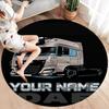 Daf Team Custom Name Round Area Rug Carpet Rug For Living Room Bedroom Sofa Playroom Decor Nonslip Floor Mat