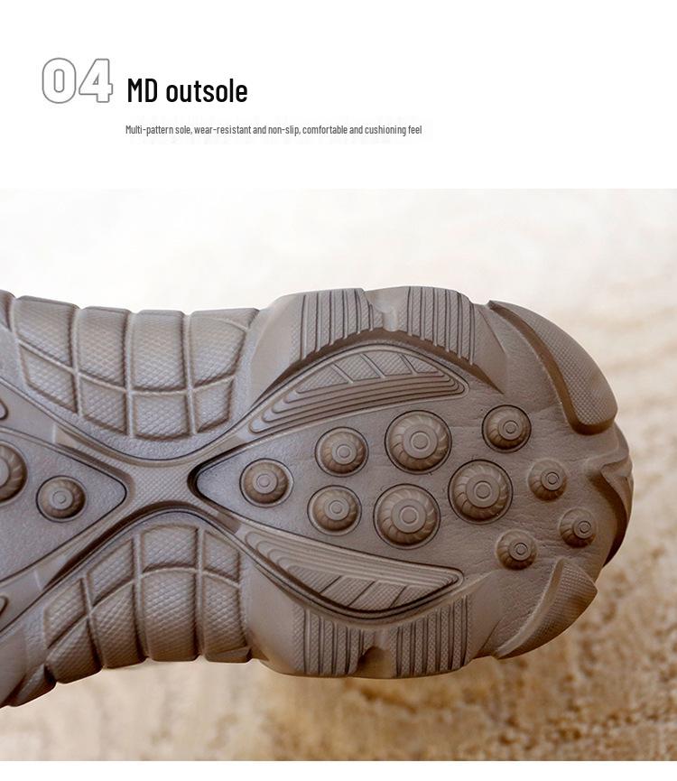 2025 Spring/Autumn Plus-Size High-Top Non-Slip Off-Road Desert Hiking Shoes