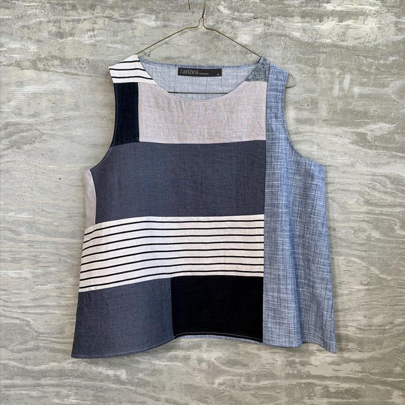 

ZANZEA Женские повседневные летние майки без рукавов с принтом и круглым вырезом 4XL темно-серого