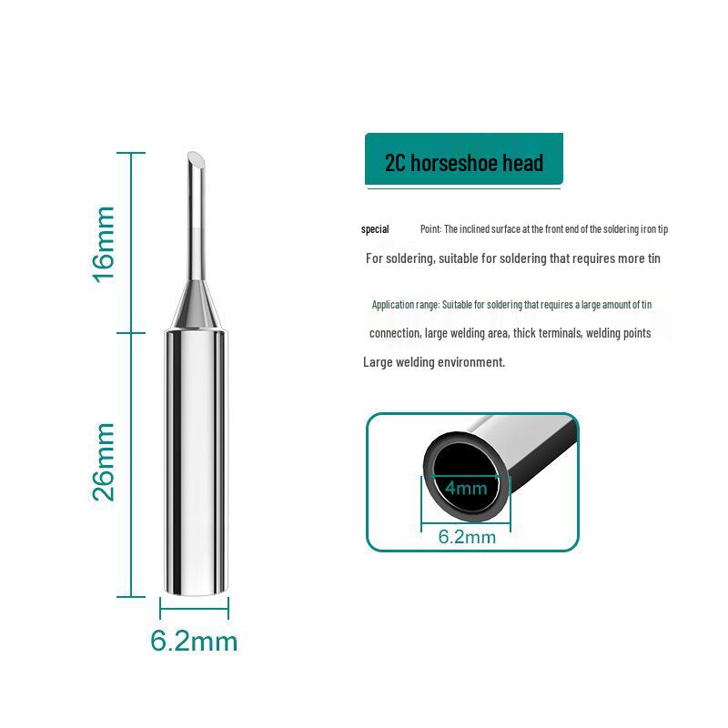 Anlixin 936A Lead-Free Bent Horseshoe Soldering Iron Tip for 937A Station