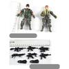 6 Pieces Movable Army Soldier with Weapons Set Action Figures Kids Toy Gift