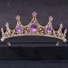 Accessori per Capelli da Sposa Barocco Strass Cristallo Corona Tiara Corona da Sposa Copricapo Corona da Festa Gioielli per Capelli da Sposa Tiare