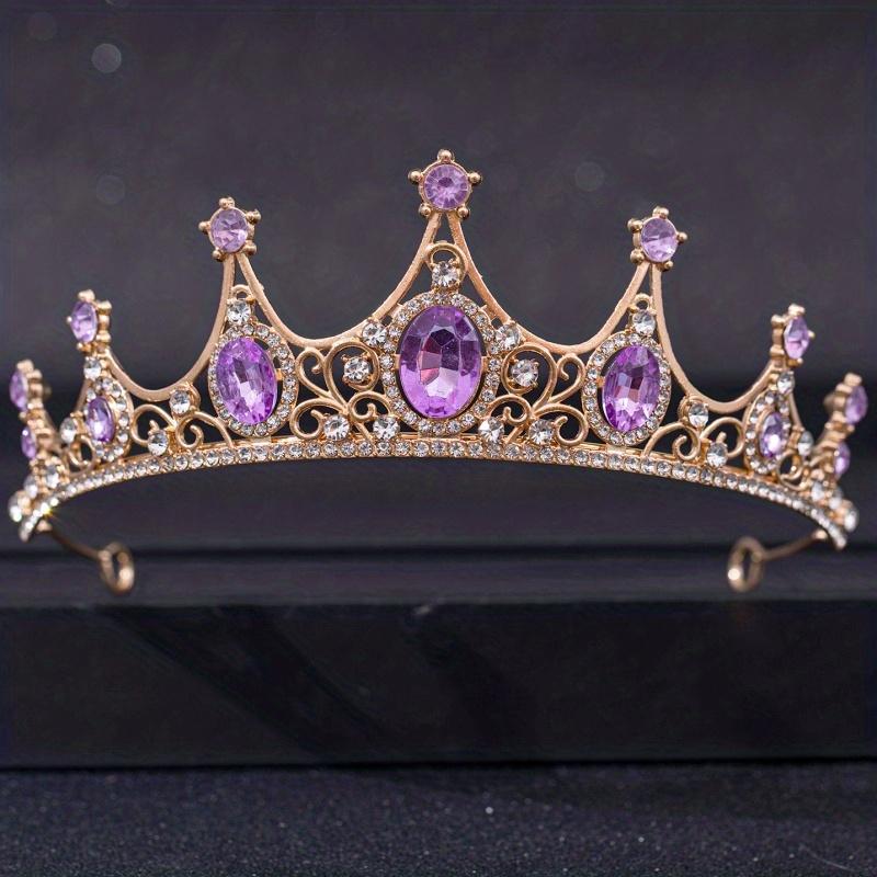 Accessori per Capelli da Sposa Barocco Strass Cristallo Corona Tiara Corona da Sposa Copricapo Corona da Festa Gioielli per Capelli da Sposa Tiare