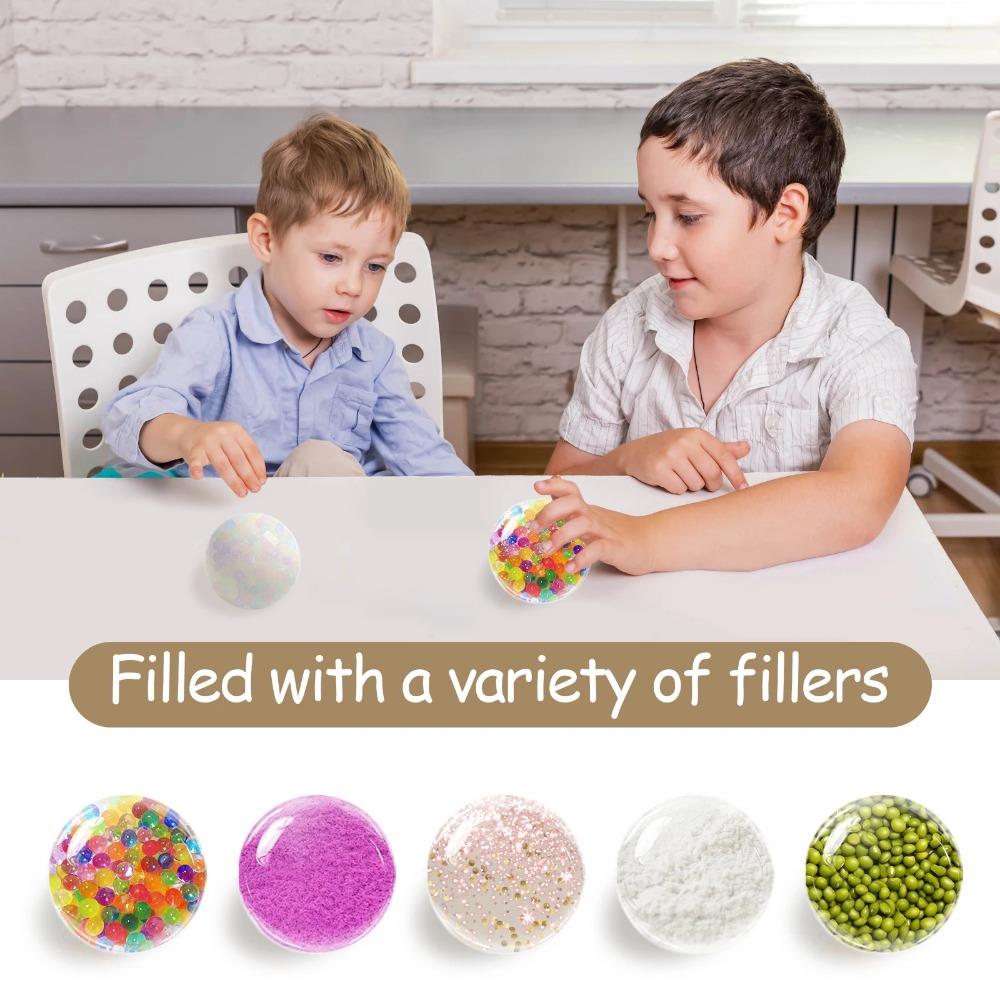 10/15/20Pcs DIY Stress Ball Kit Make Your Own Stress Toy Blank Pressure Ball Skin DIY Kit with Expander Tool for Adults Beginner