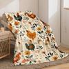 Cute Cock Blanket Chicken Digital Print Blanket Soft Plush Flannel Blanket For Sofa Office Camping