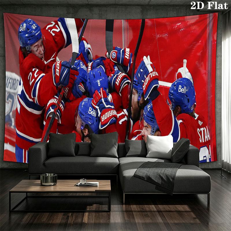 Montreal Canadiens Wall tapestry, aesthetic printed fabric blanket, suitable for bedroom, living room, and home decor.