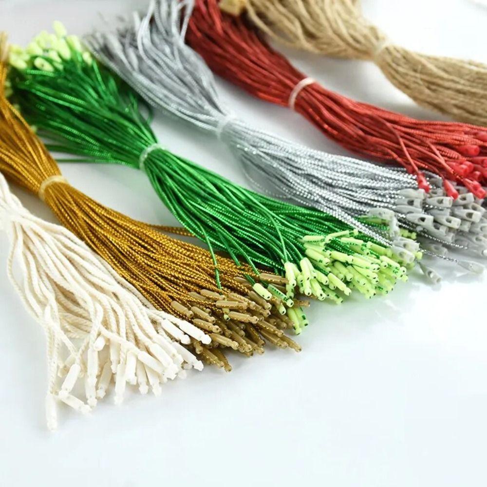 100Pcs/set Polyester Xmas Ball Lanyards Handmade Clothing Tag Rope  Home