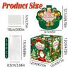 Christmas Green Theme Pattern Paper Gift Box Festival Decoration Atmosphere Prop