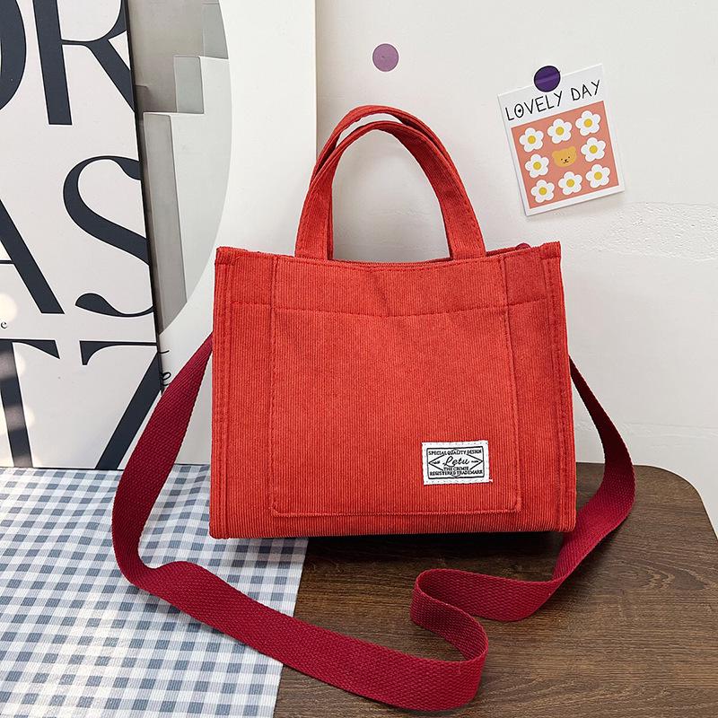 2024 Corduroy Small Square Korean Trendy Handbag Crossbody Shoulder Bag for Women