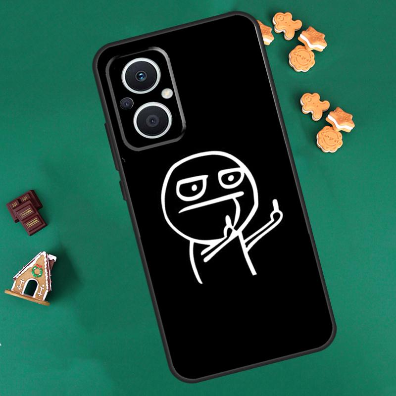 Funny Man Middle Finger Case For OPPO Reno 8 10 Pro 4Z 5Z 8T 4 5 6 7 Lite OPPO Find X6 Pro X3 X2 Neo X5 Lite Cover