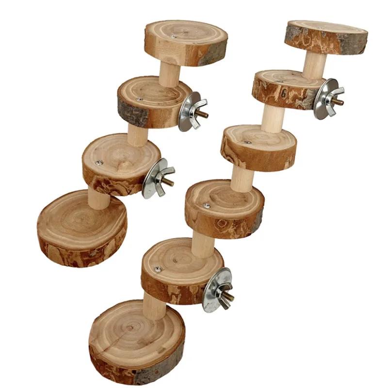 Funny Apple Tree Wooden Ladder Hamster Toy Ladder Bridge For Small Pet Toys Natural Wooden Toys Small Animals Cage  Pet Supplies