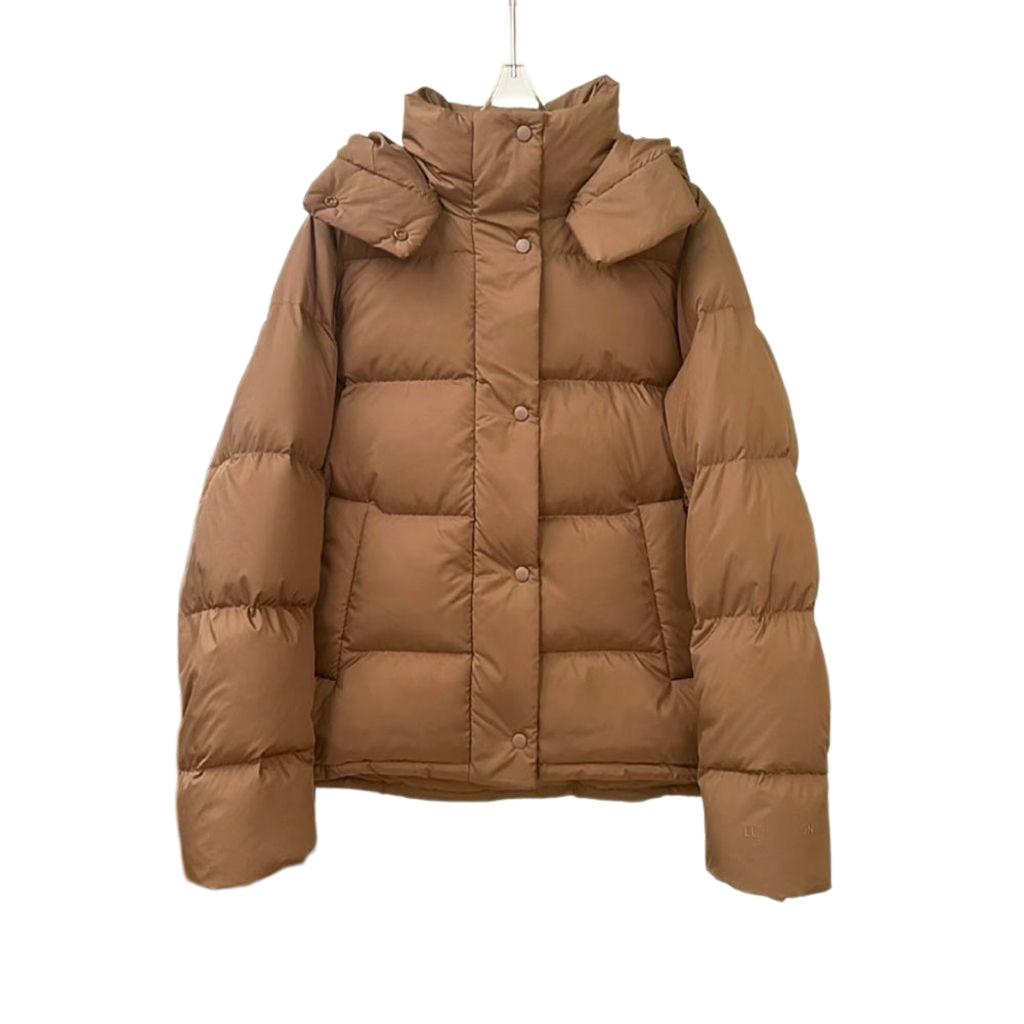 Winter new lulu grid Five Grid Down Jacket Women's Down Jacket Thickened Warm Jacket