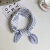 Fashion small polka dot simulation silk printing silk scarf high-end shawl sunscreen neck 70 square scarf women's sunscreen headscarf