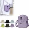 Compact Polyester Crossbody Phone Bag Solid Color Casual Drawstring Small Bag Water Bottle Holder Outdoor