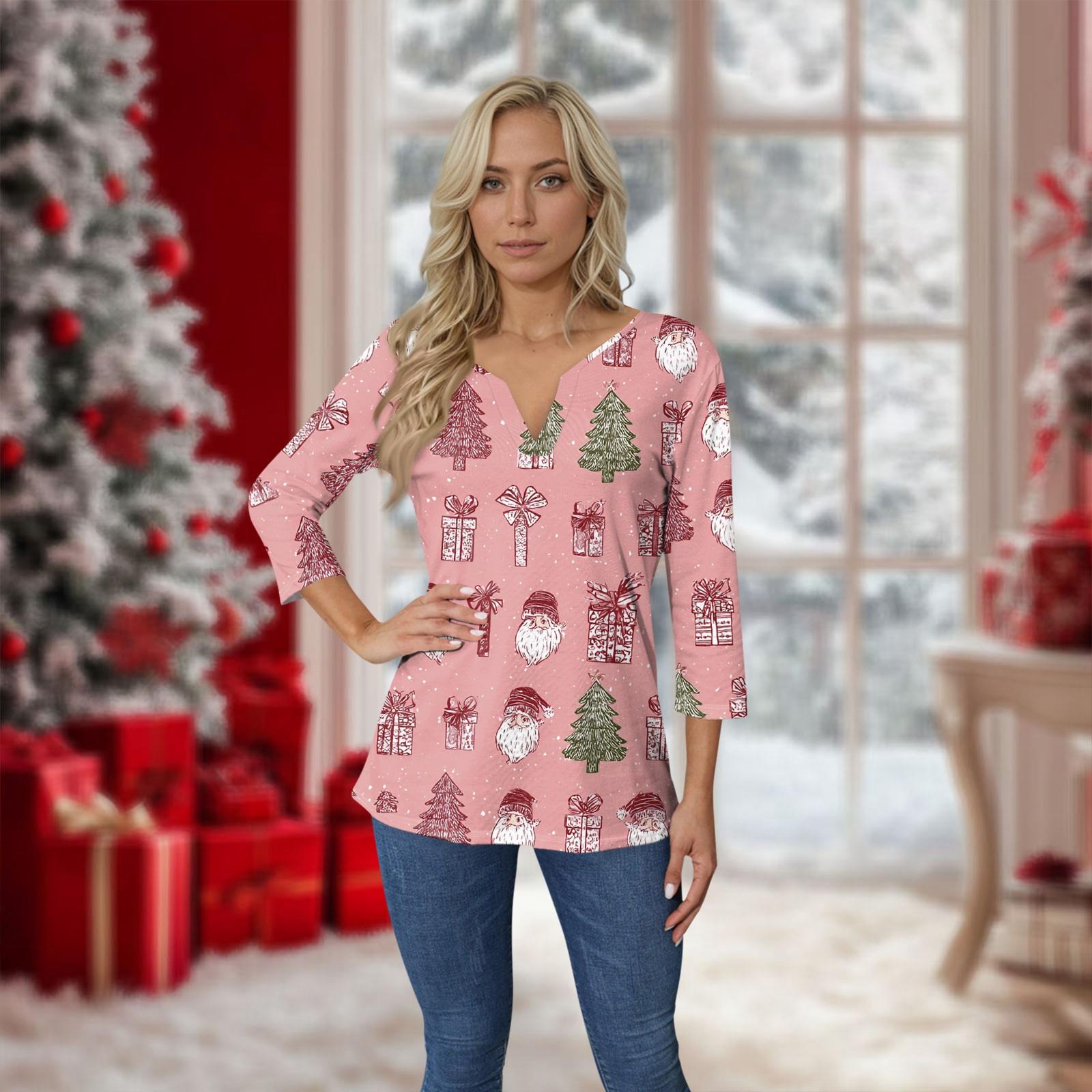 

Жіноча футболка з принтом і коміром-стійкою з рукавом 3/4 XL кавун червоний колір