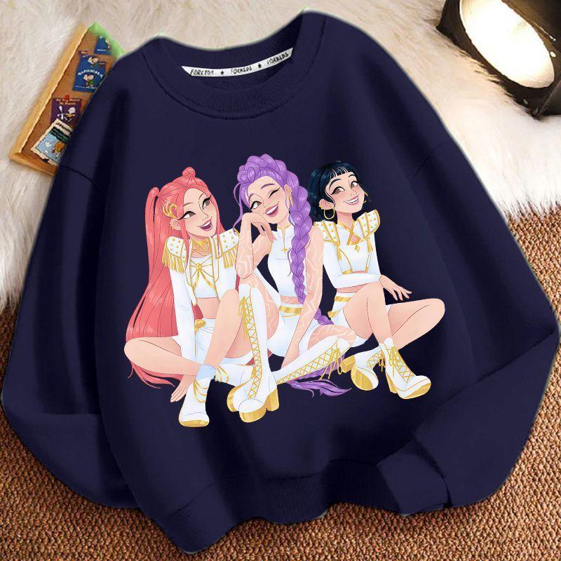 Children's Witch Hunt Team Round-neck Hoodies for Autumn and Winter, Long-sleeved Casual Hoodies for Boys and Girls