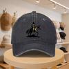 A MenS Baseball Cap Featuring a Horse Riding Design This Stylish And Casual Hat Is Adjustable And Perfect for Outings During S