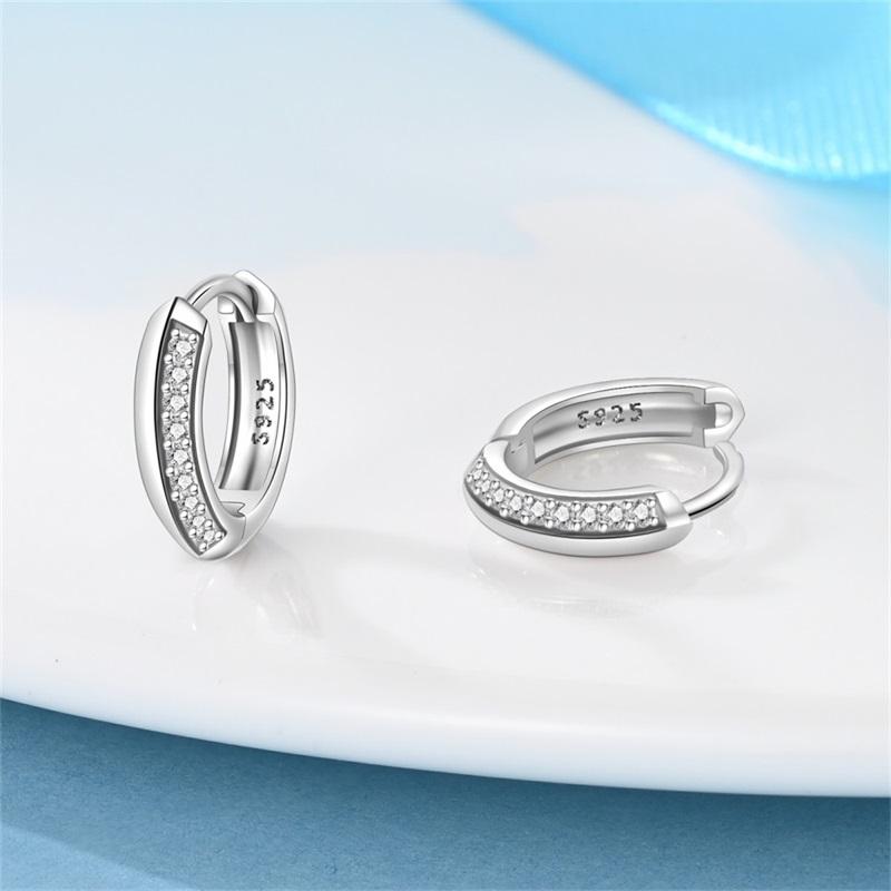 925 Silver Rose Gold Snake Bone Star Heart-Shaped Women Earring Brilliant Wedding Engagement Star Earrings Jewelry Gift