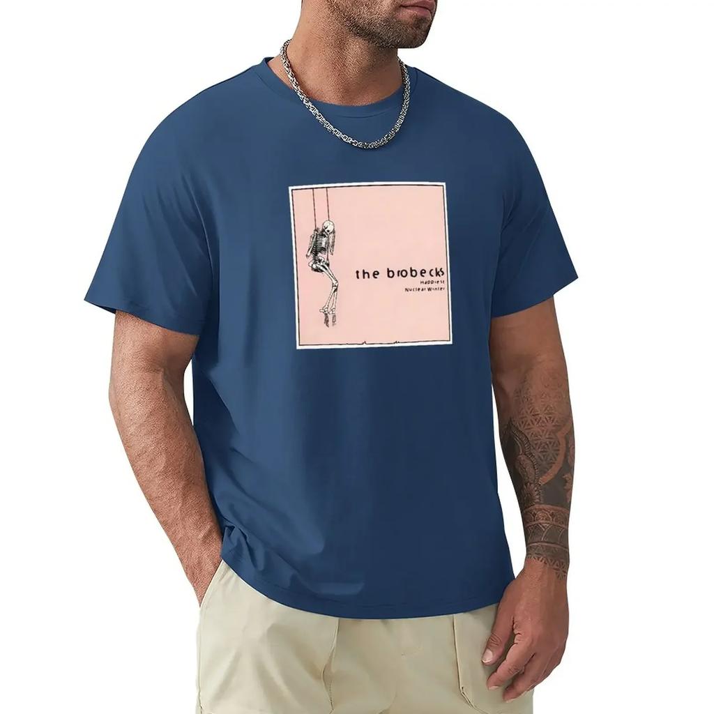 the brobecks happiest nuclear winter T-Shirt korean fashion tops summer clothes graphic t-shirts big and tall
