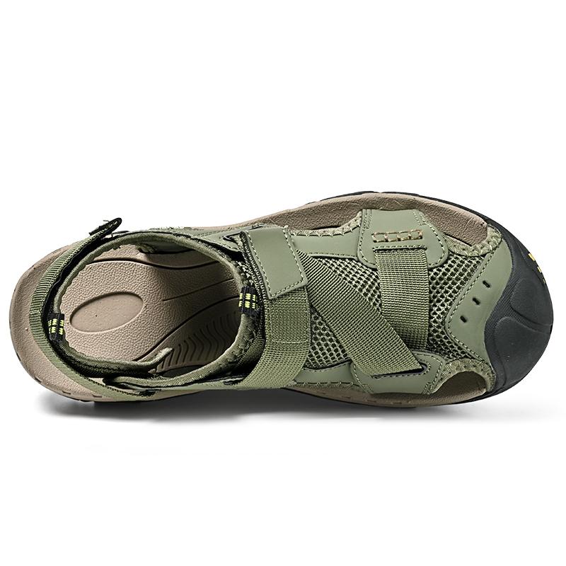 Fashion 2025 Fashion Sandals Men's LeatherAnti Slip Breathable Soft Sole Shoes For Men Summer Water Trekking Beach Slippers Size 38-46