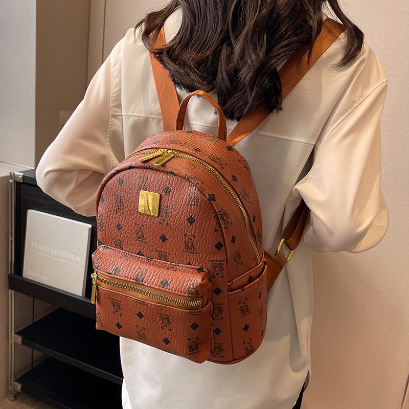 Large Capacity Bag, New Versatile Backpack, Female Portable Student Schoolbag, High-end Going Out Backpack.