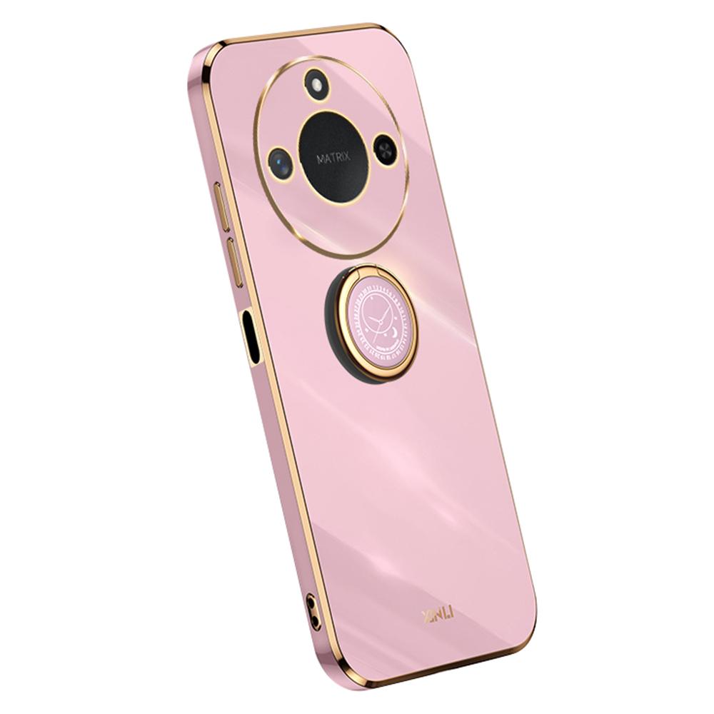 

XINLI для Honor X60 5G Case Ring Kickstand Electroplating TPU Phone Cover Purple