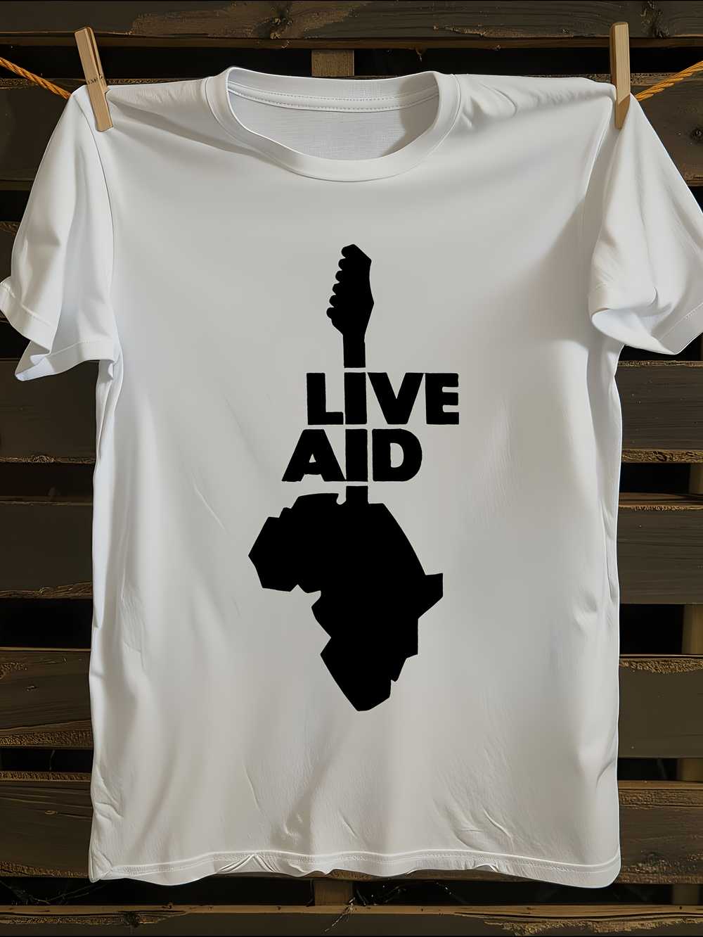 

Live Aid Concert T-Shirt Mens Tshirt Womens Tshirts with Letters Print Short Sleeves T-Shirt Casual Street Tee Shirt Top L