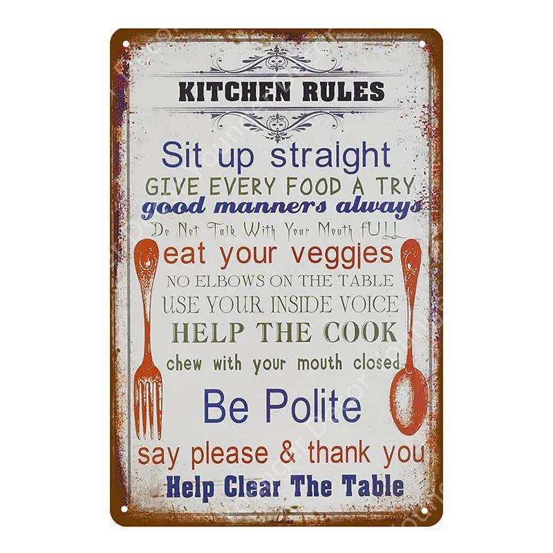 Happiness Is Love Metal Poster Tin Signs Plate Wall Decoration Vintage Art Painting Family Kitchen Rule Plaque Home Decor YJ155