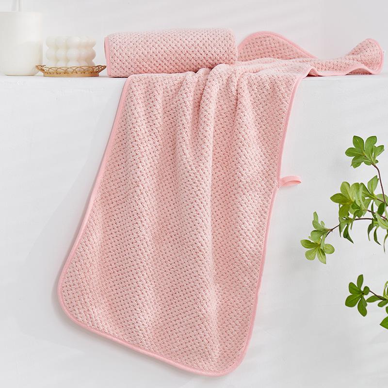 Thickened Soft Plaid Coral Fleece Household Towel