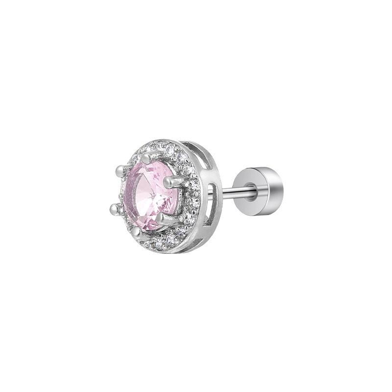 Blue Zircon Titanium Steel Stud Earrings for Women - Luxurious and Comfortable for Sleeping, Ear Bone Accents, Elegant Ear Accessories.