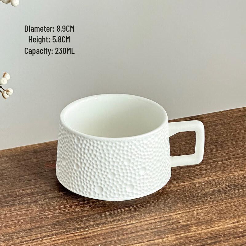 Elegant Retro Stone Pattern Ceramic Coffee Mug Set