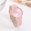 BUREI Analog Quartz Rose Pink Leather Perfect for Commuting and School Women's Watch, Gold, Waterproof, Band, Stylish, Casual, Popular, Slim,