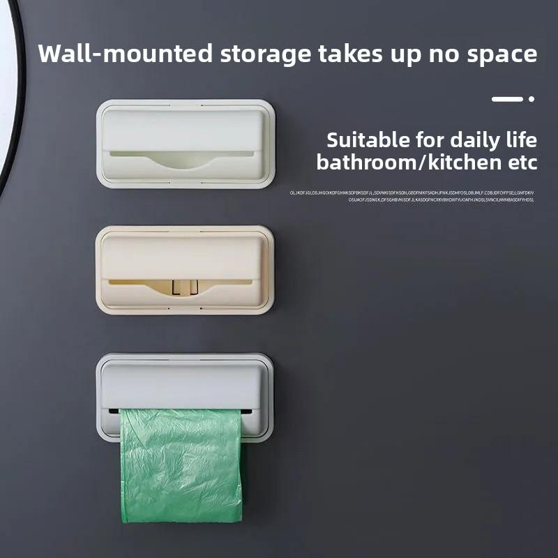 1 STÜCK Wandmontierte Aufbewahrungsbox für Müllbeutel Aufbewahrungsartefakt für Beutel Aufbewahrung von Plastiktüten Küche Kein Bohren erforderlich Einfach einzusetzen